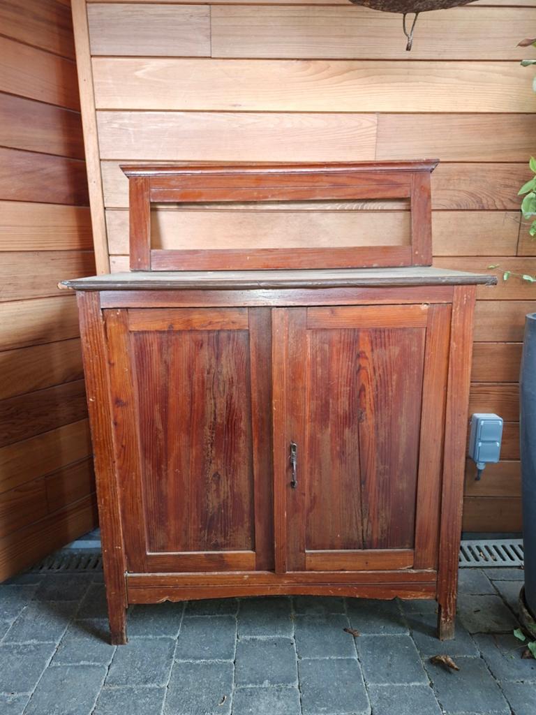 Ancien meuble de cuisine avec cadre, Enlèvement ou Envoi