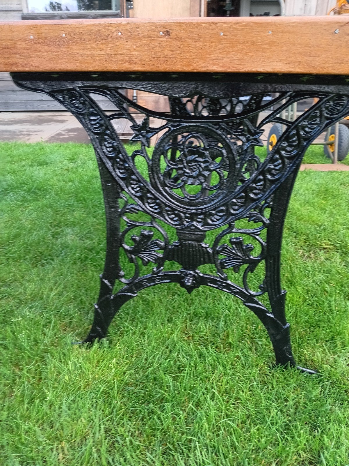 gerestaureerde gietijzeren tuintafel, Enlèvement