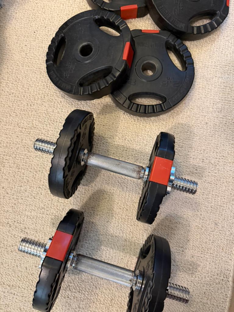 Set d'haltères courts 20 kg, Ophalen, Gebruikt, Halterstangen