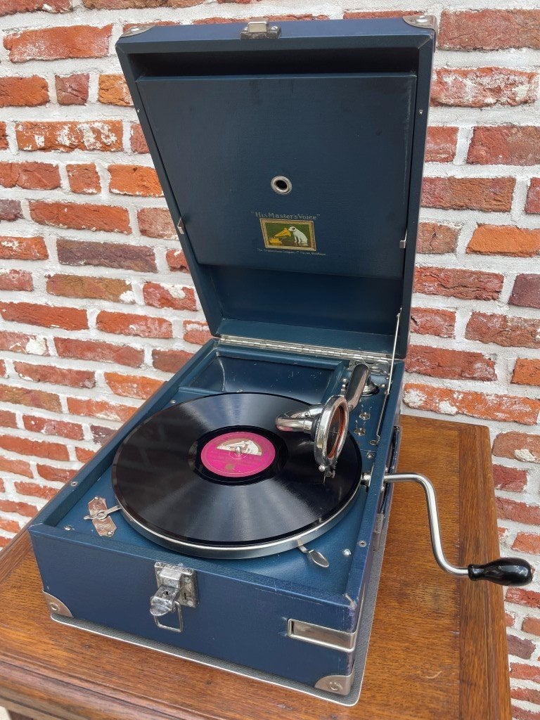 Grammofoon His Masters Voice (Blauw), Enlèvement ou Envoi