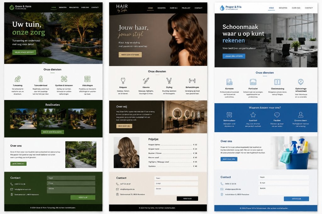 Webdesign op maat binnen 3 dagen geleverd., Conception de sites web