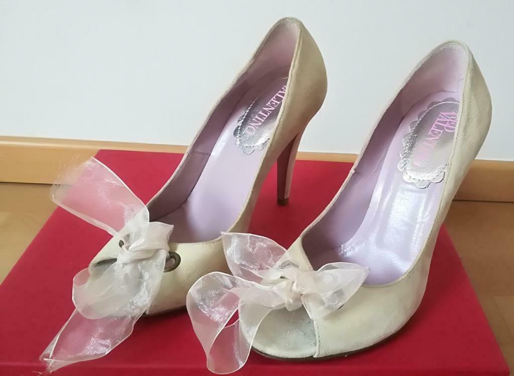 927 * RED VALENTINO echt volledig lederen peep toe (37), Kleding | Dames, Pumps, Overige kleuren, Verzenden, Nieuw