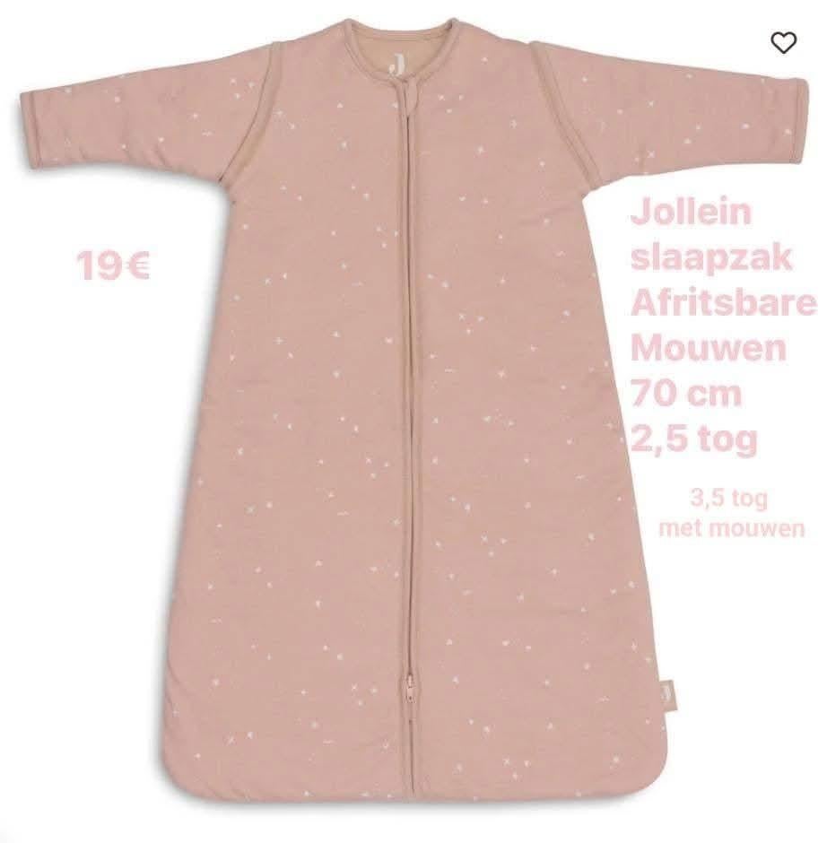 Warme slaapzak Jollein 3,5 tog met mouwen en 2,5 tog zonder, Ophalen of Verzenden, Zo goed als nieuw