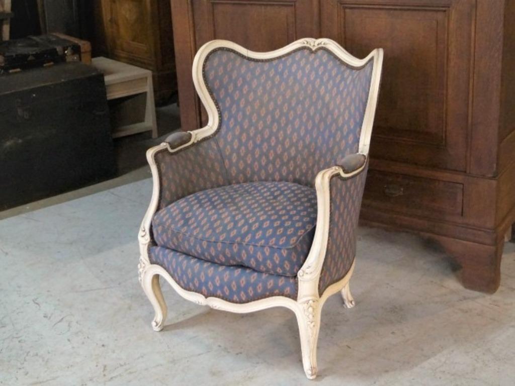 Sierlijke Antieke Louis XV fauteuil met los kussen, Ophalen