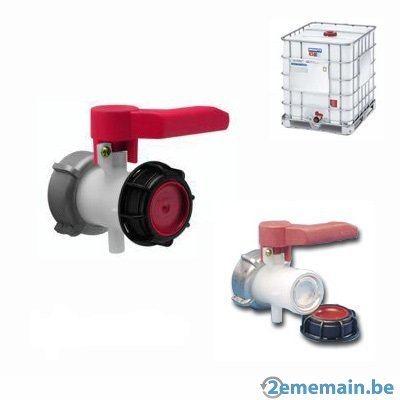 Vanne de remplacement pour cuve IBC 1000 litres, Kunststof, Met kraantje, 150 liter of meer, Ophalen of Verzenden