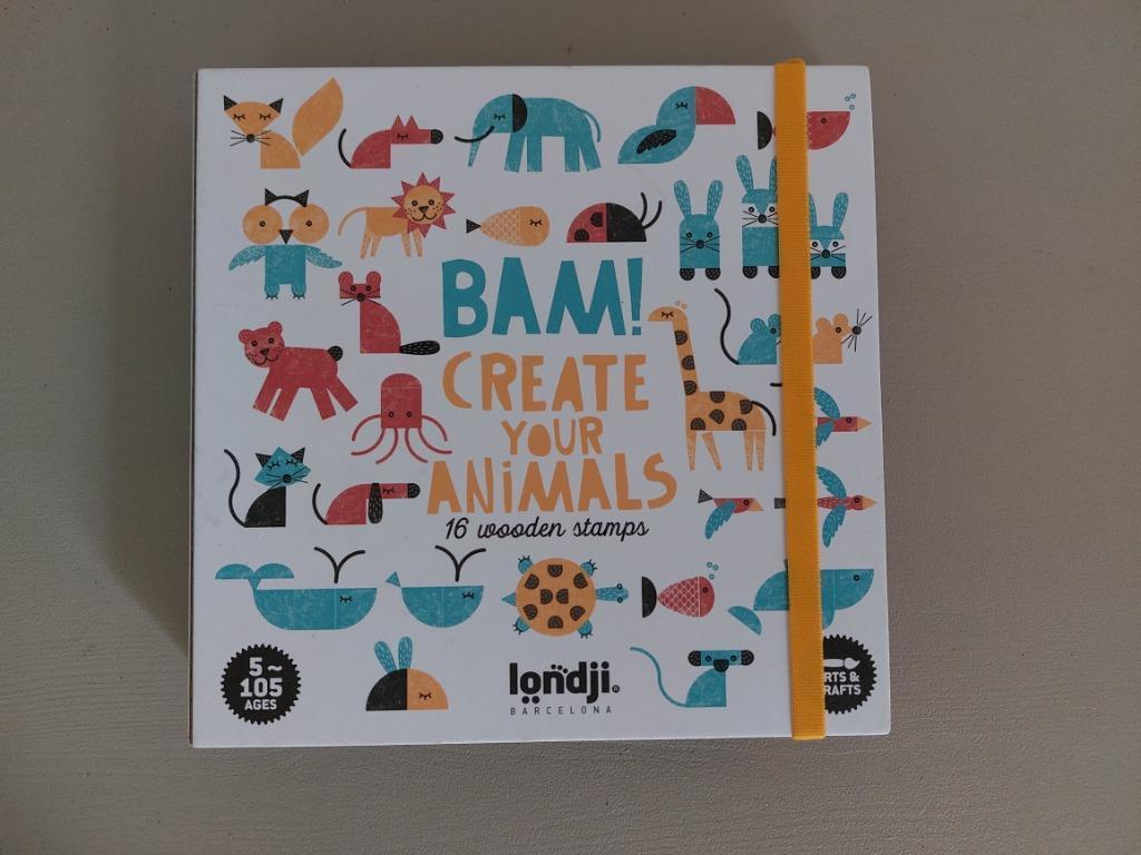 LONDJI BAM! Create your animals stempelset, Ophalen of Verzenden, Zo goed als nieuw, Puzzelen