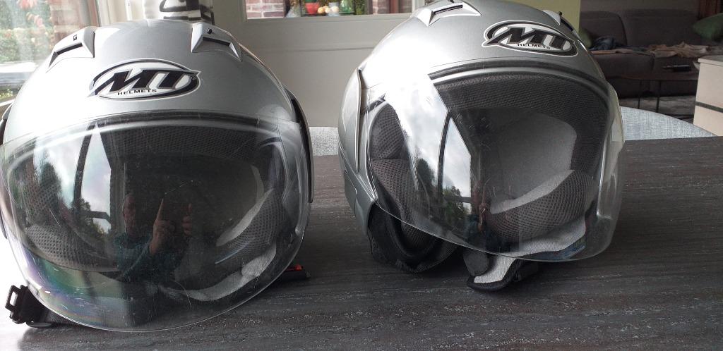 Te koop: 2 Jet-helmen, Enlèvement, Utilisé