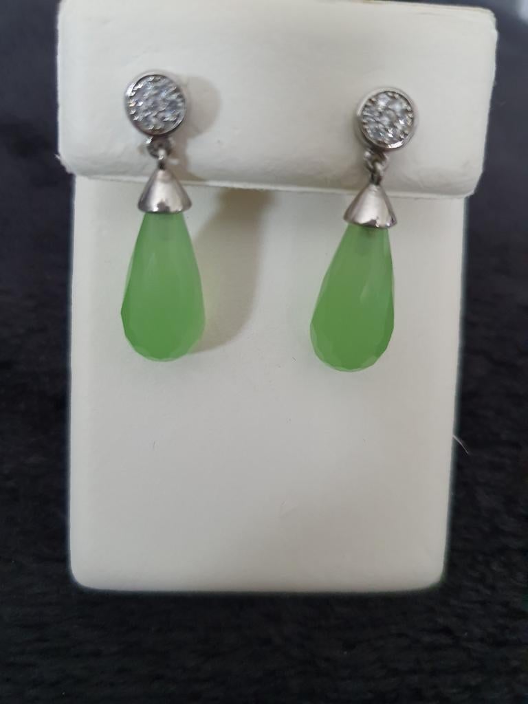 Nieuwe zilveren oorbellen van Zinzi, Handtassen en Accessoires, Oorbellen, Met kristal, Hangers, Nieuw, Ophalen of Verzenden