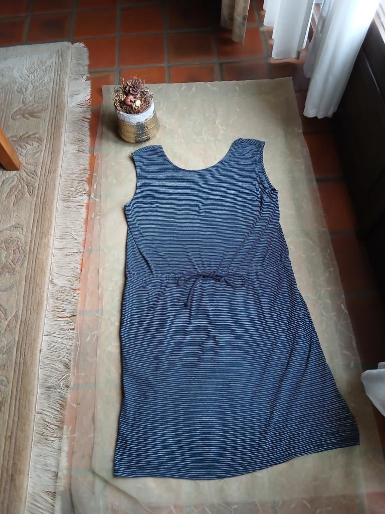 Zomer jurk dames maat large  blauw streepje, Enlèvement ou Envoi, Bleu