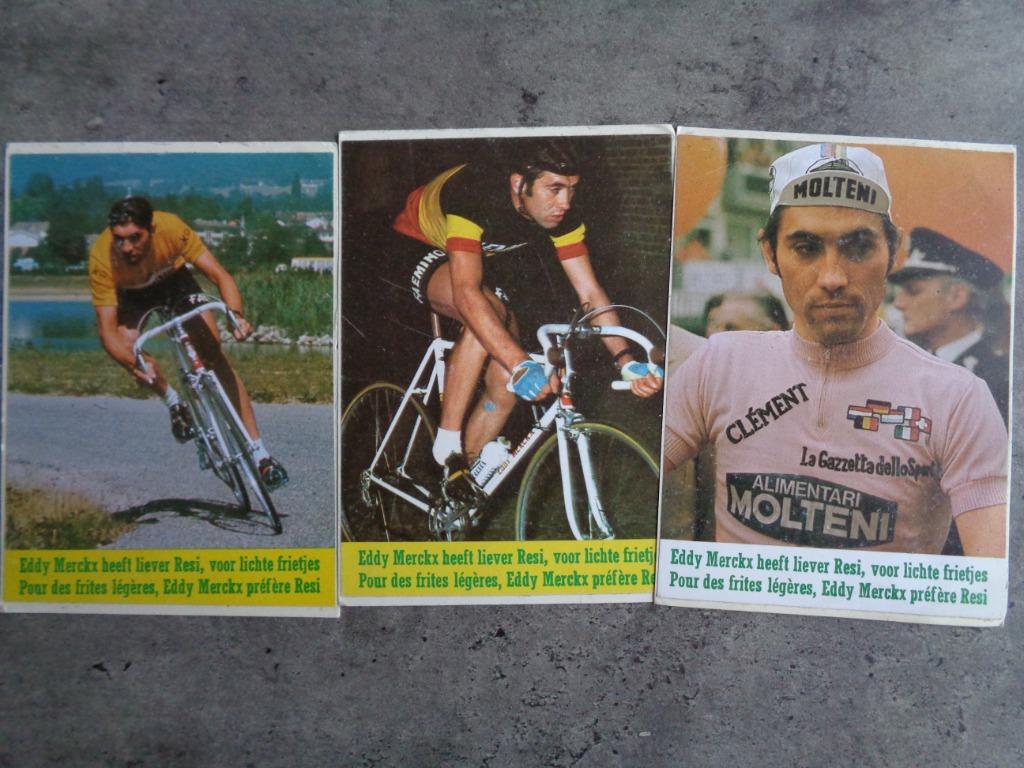 MERCKX EDDY   3 ZELDZAME stickers  UITGAVE SIXTIES RESI, Ophalen of Verzenden