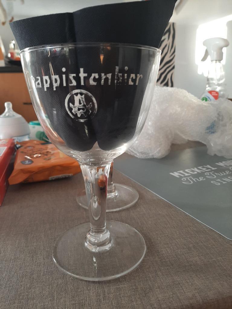 Trappist vintage 1 glas Westmalle bierglas Trappistenbier, Enlèvement ou Envoi, Utilisé, Verre ou Verres, Autres marques