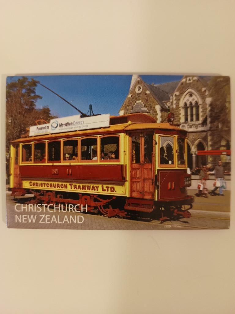 koelkastmagneet Tram Christchurch Nieuw Zeeland, Verzenden, Zo goed als nieuw, Tram, Overige typen