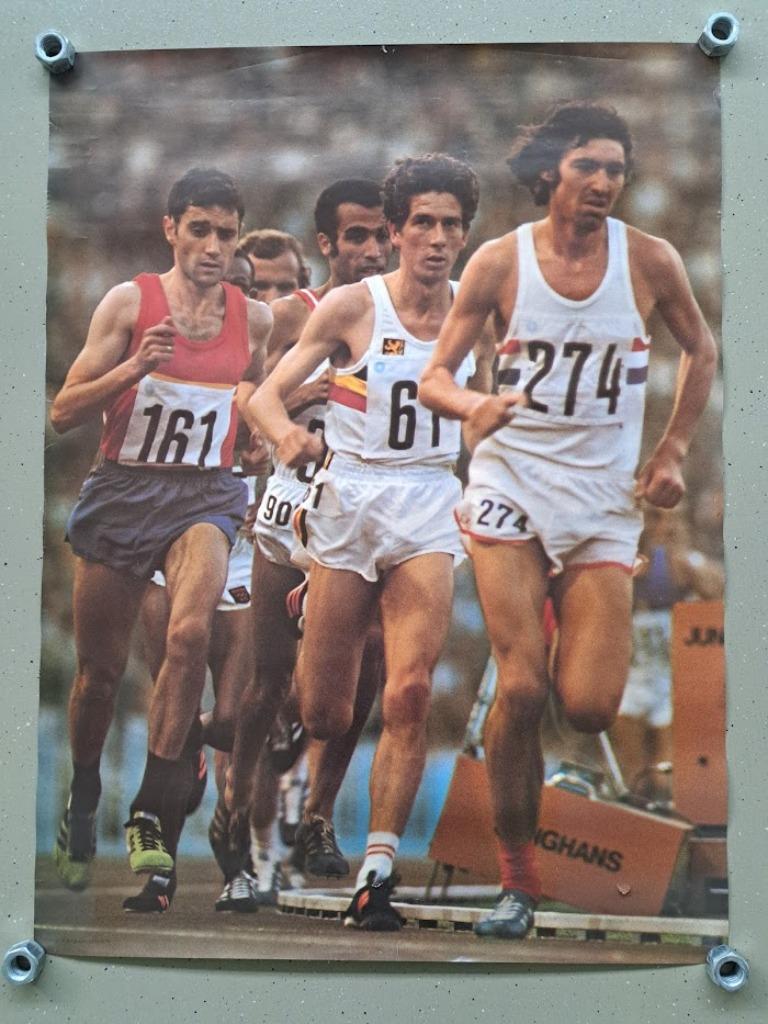 Affiche ancienne - Athlétisme - Emiel Puttemans - 1976, Enlèvement ou Envoi, Utilisé, Affiche, Image ou Autocollant