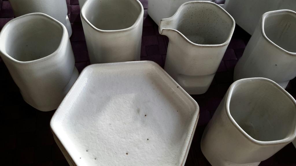 Zeshoekig koffie/theeservies 8 personen. 19stuks., Huis en Inrichting, Keuken | Servies, Ophalen, Keramiek, Zo goed als nieuw