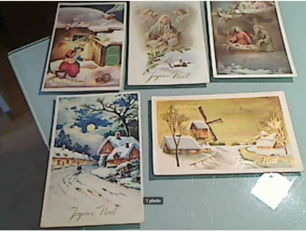 Oude „" Merry Christmas "” -kaarten”, Verzamelen, Ophalen of Verzenden, Voor 1970