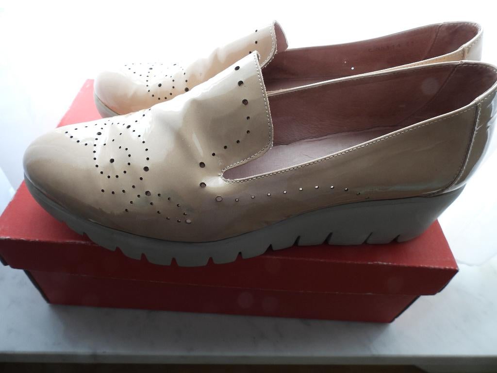 WONDERS instapschoenen - leder - maat 41, Kleding | Dames, Schoenen, Gedragen, Instappers, Beige, Ophalen of Verzenden