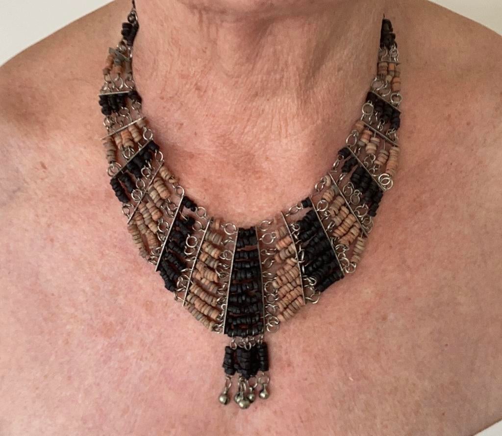 Oude ketting, Handtassen en Accessoires, Kettingen, Overige materialen, Verstelbaar, Zwart, Ophalen of Verzenden