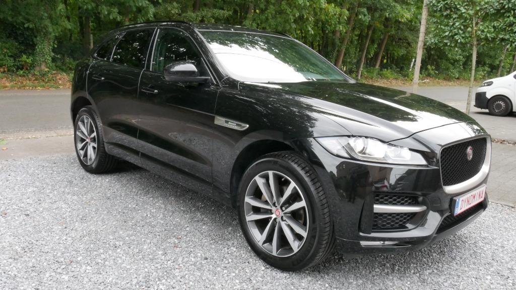JAGUAR F-PACE R-SPORT 180PK AUT. 4X4 2019 85DKM 12M GARANTIE, Auto's, Jaguar, Automaat, 4 cilinders, Zwart, Leder
