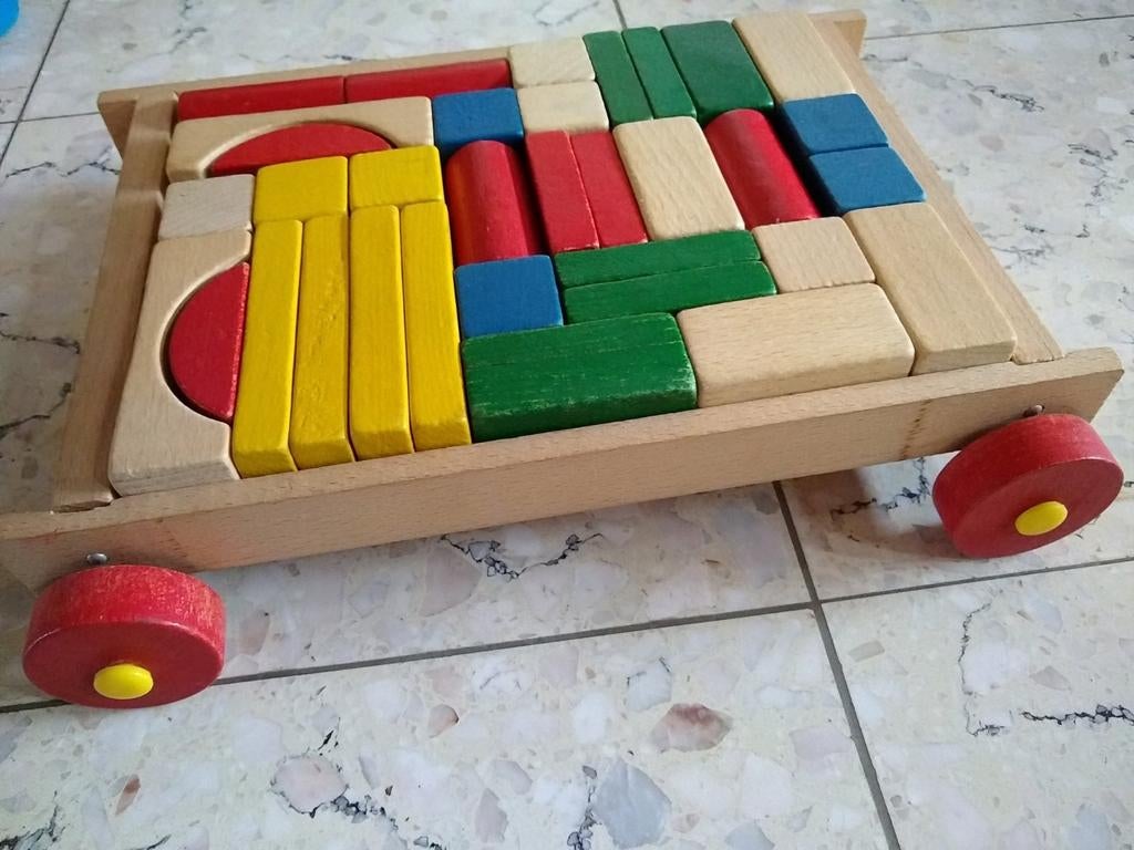 Karretje met houten blokken, Ophalen, Gebruikt