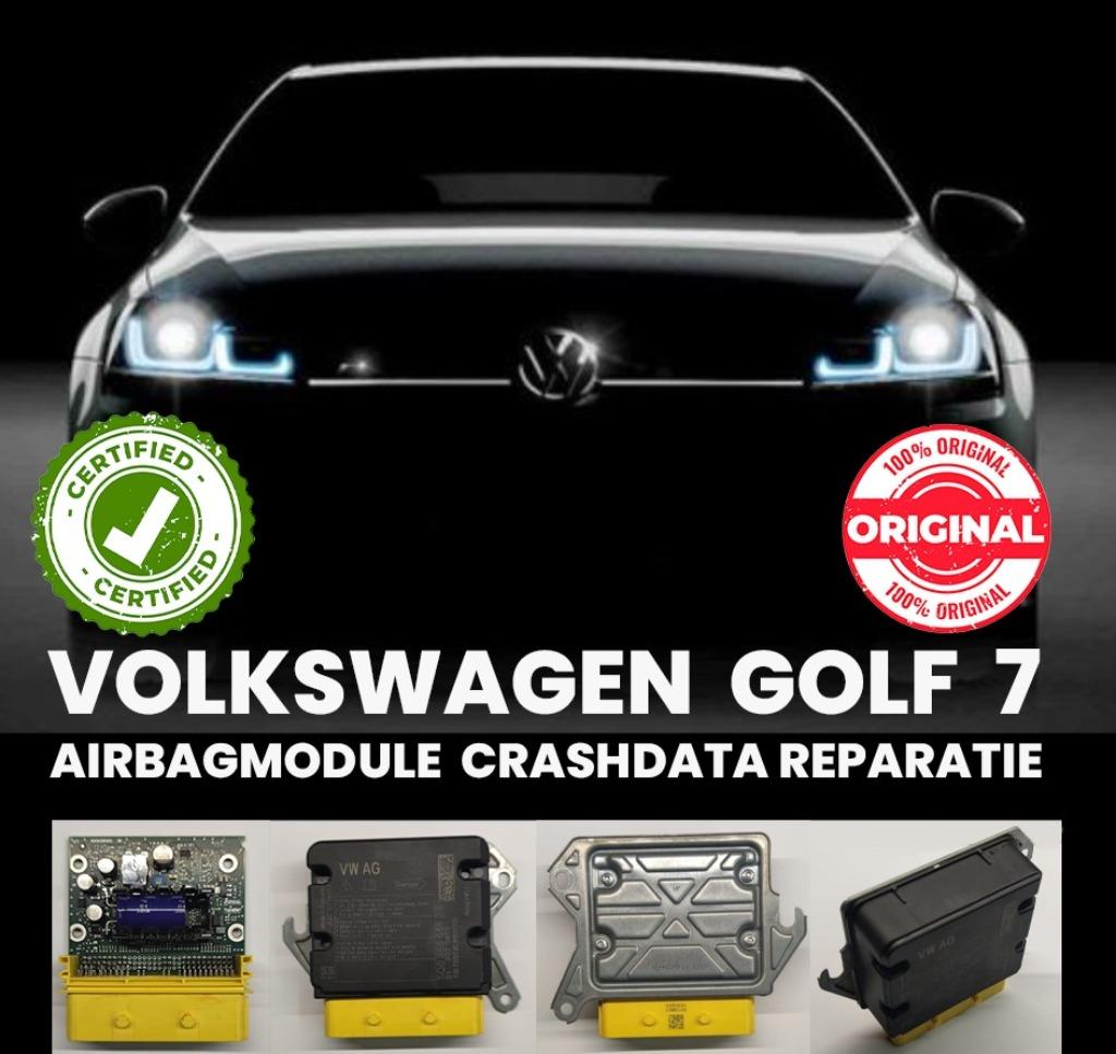 VW golf 7 airbag module crash data reparatie, Autos : Pièces & Accessoires, Tableau de bord & Interrupteurs, Volkswagen, Utilisé