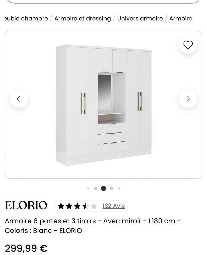 Armoire (chambre), Maison & Meubles, Enlèvement, Comme neuf