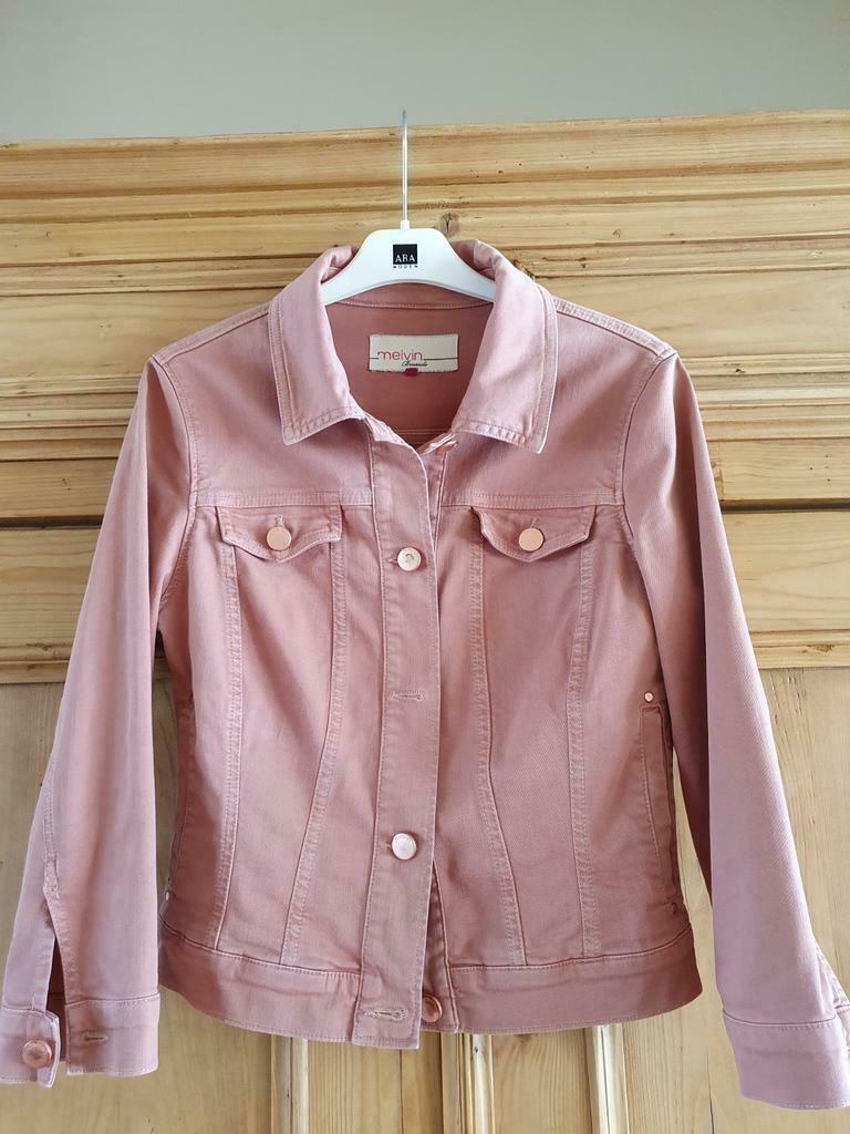 Oudroze jeansvest 3/4 mouw MELVIN  maat 38, Taille 38/40 (M), Enlèvement ou Envoi, Rose, Comme neuf