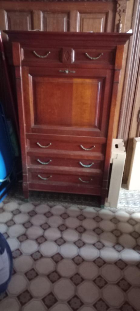 secrétaire en merisier avec  tiroirs, Maison & Meubles, Enlèvement, Utilisé