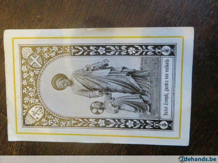 vieux st joseph print de 1902 ,, association enfants ,,, Enlèvement ou Envoi, Avant 1940, Gravure, Utilisé