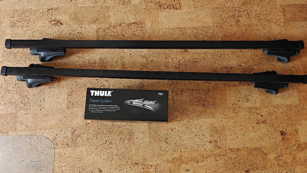 thule dakdragers 120 cm + rapid system 757 voeten, Enlèvement, Comme neuf