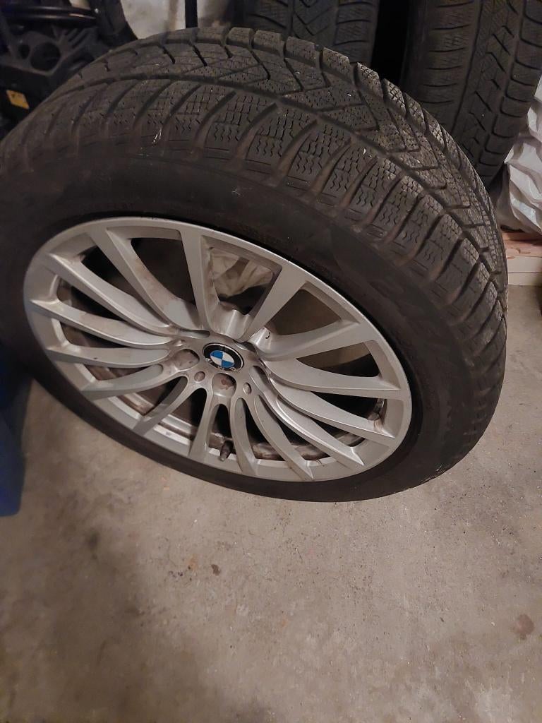 BMW 5 Velgen +winterbanden, Auto-onderdelen, Banden en Velgen, Ophalen, 18 inch, Velg(en), Winterbanden