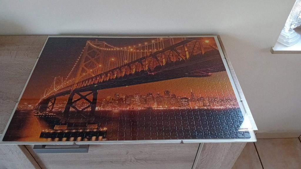 Grand cadre pour photo, poster ou puzzle 70 x 50 cm, Comme neuf, Enlèvement, 50 à 75 cm, Autres matériaux