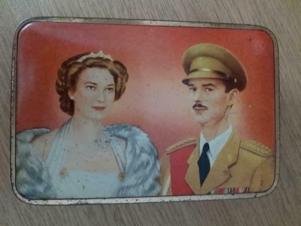 Blik Pr.Josephine-Charlotte met GroothertogJan van Luxemburg, Verzamelen, Ophalen of Verzenden, Gebruikt, Overige typen