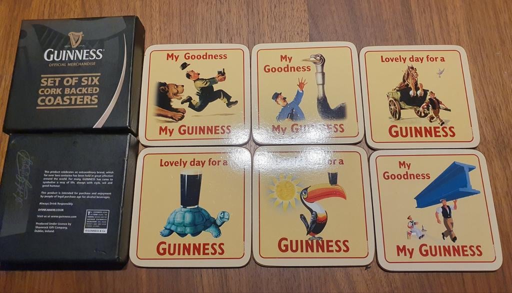 Sous-verres - Guinness -, Collections, Marques de bière, Utilisé, Autres types, Autres marques, Enlèvement ou Envoi
