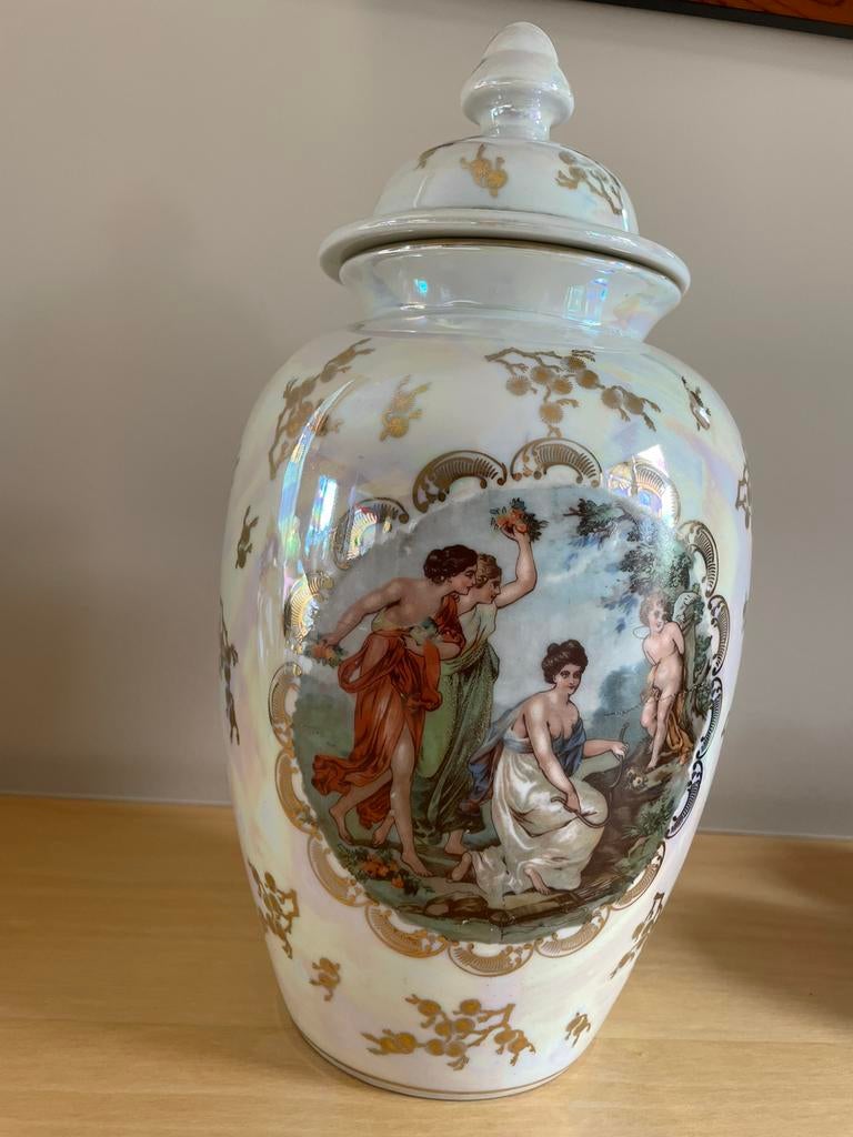 Oscar schlegelmilch Parelmoer vaas, Antiek en Kunst, Ophalen of Verzenden