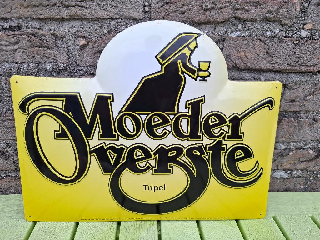 Reclamebord Moeder Overste Tripel bier, Ophalen of Verzenden, Nieuw, Reclamebord, Plaat of Schild, Overige merken