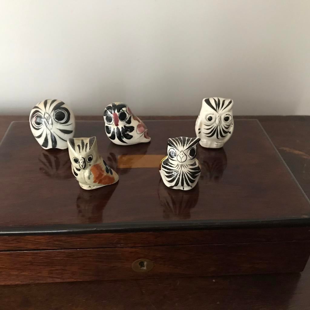 Vintage miniatuur Mexikaanse uiltjes, Ophalen of Verzenden