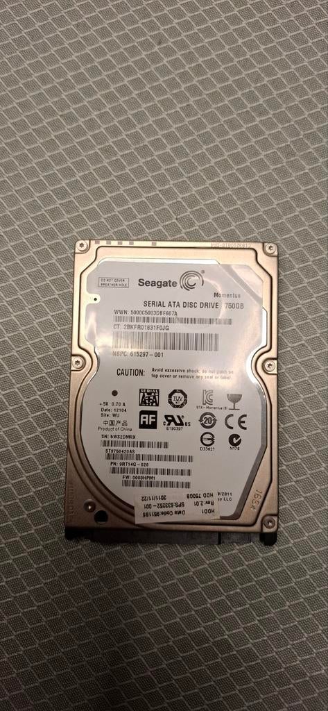 Disque dur pour ordinateur portable 750 Go, Enlèvement ou Envoi