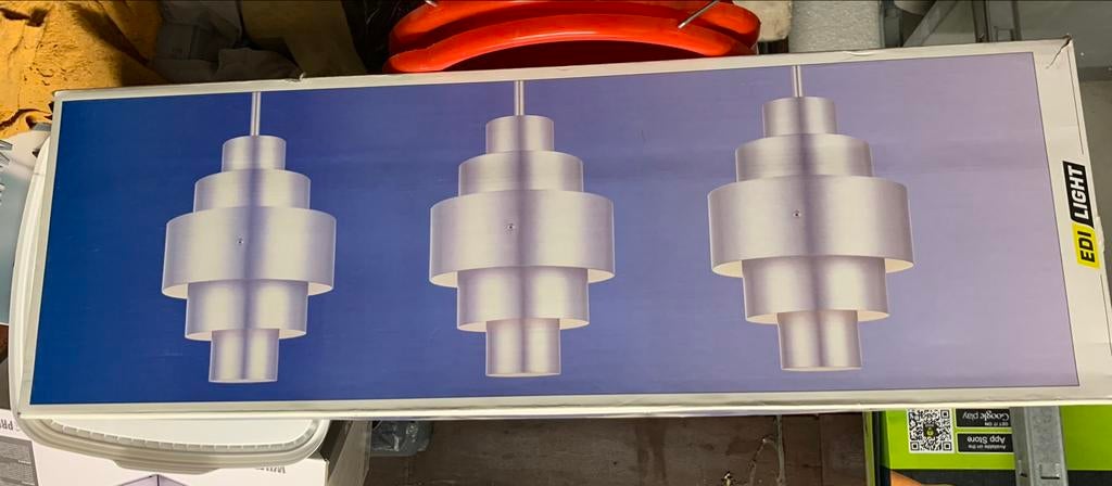 Hanglamp met 3 pendels, Ophalen, Zo goed als nieuw