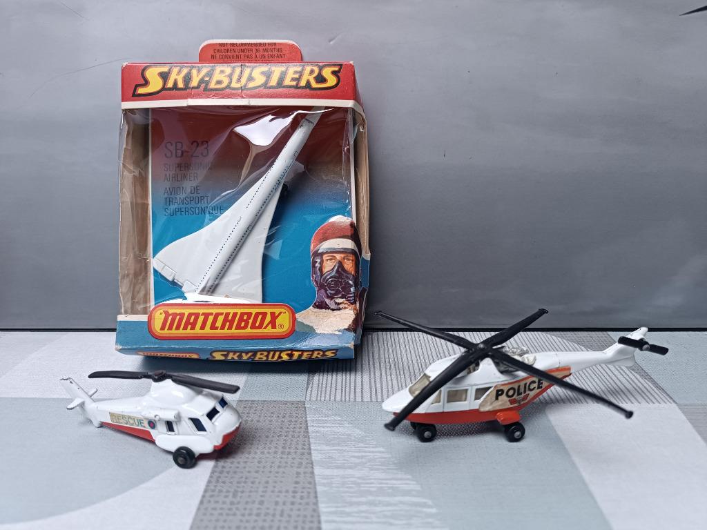 Matchbox Skybusters SB-23 - Concorde - SB20 Police - 1976, Enlèvement ou Envoi, Utilisé, Modèle réduit