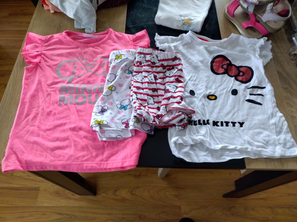 lot de 2 pijama été file 5-6ans, Enlèvement ou Envoi, Comme neuf, Fille, Vêtements de nuit ou Sous-vêtements