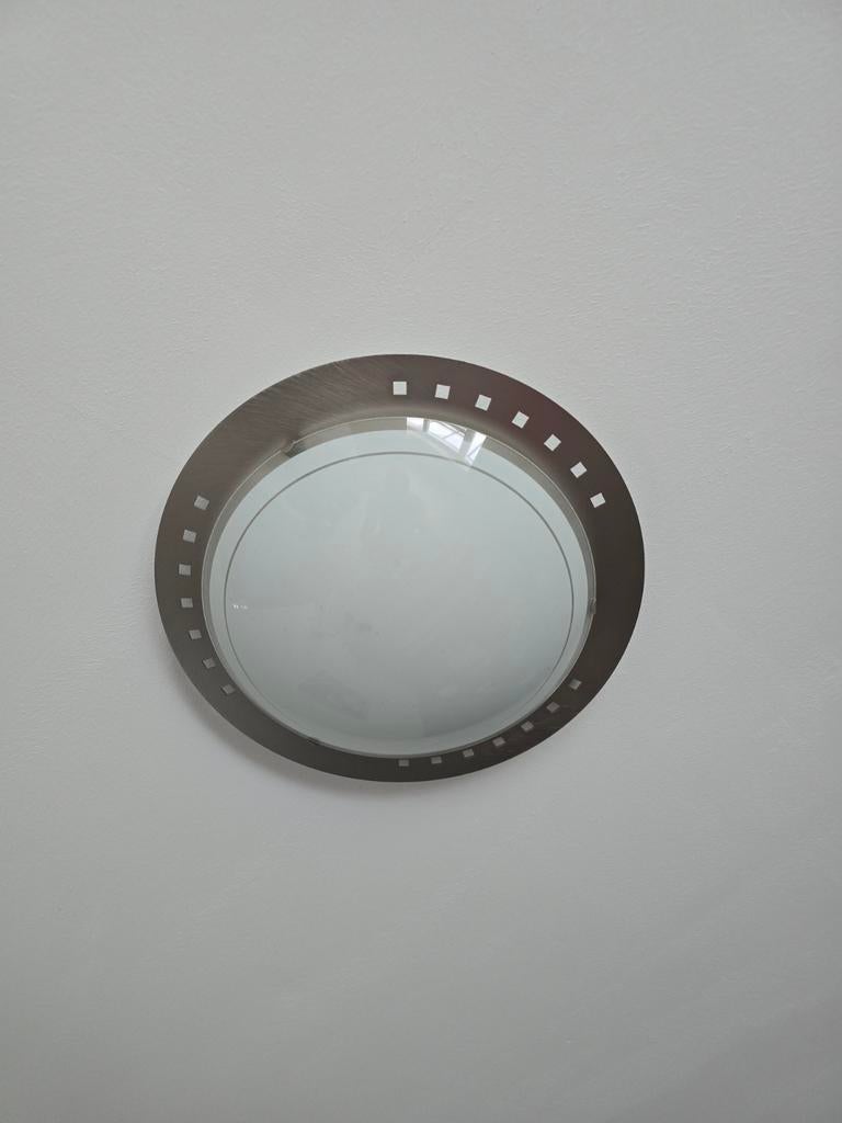 Plafonniers « Brillant » en aluminium brossé, Enlèvement ou Envoi, Comme neuf, Verre