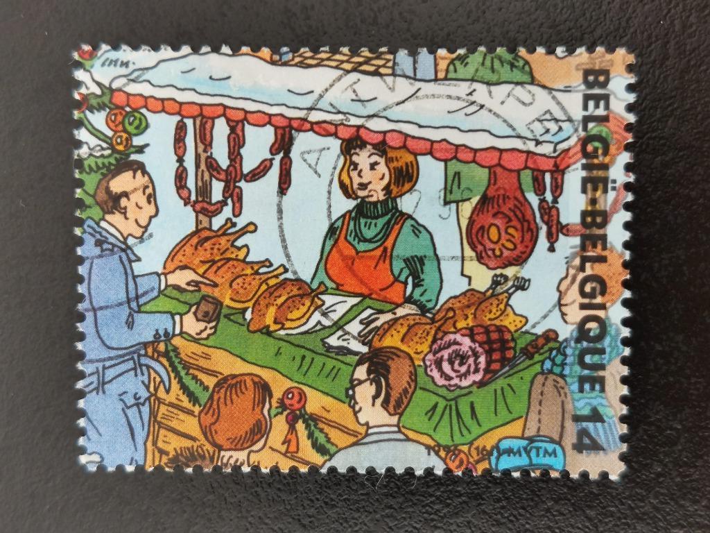 Belgique 1996 - Noël - Marché de Noël, Enlèvement ou Envoi, Affranchi, Noël