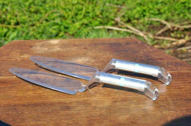 2 pelles a tarte en plastique transparent, Enlèvement ou Envoi, Utilisé