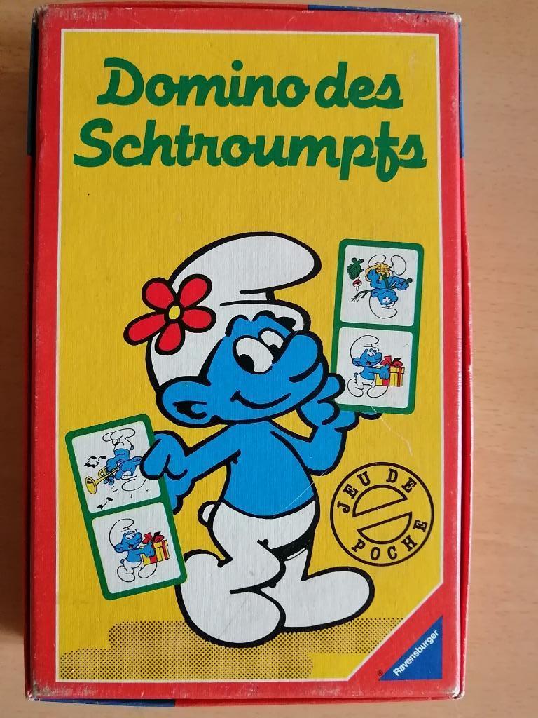 Vintage Domino des schtroumpfs - Ravensburger de 1983, Collections, Enlèvement ou Envoi, Utilisé, Autres types