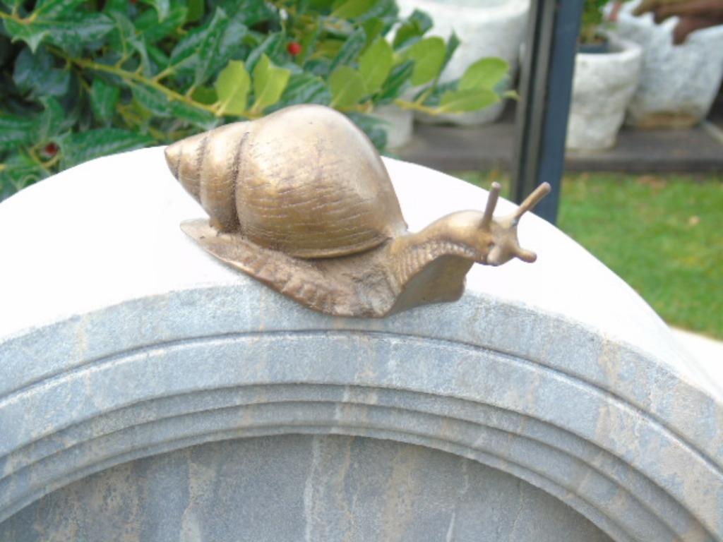 escargot murale de rebord en bronze, Enlèvement, Neuf