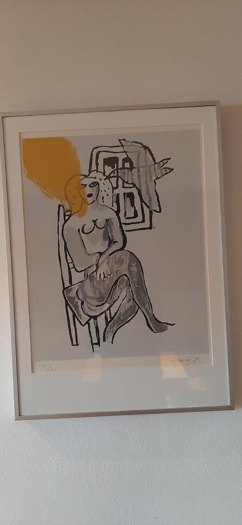 Mooie zeldzame gesigneerde Corneille litho, Antiek en Kunst, Ophalen