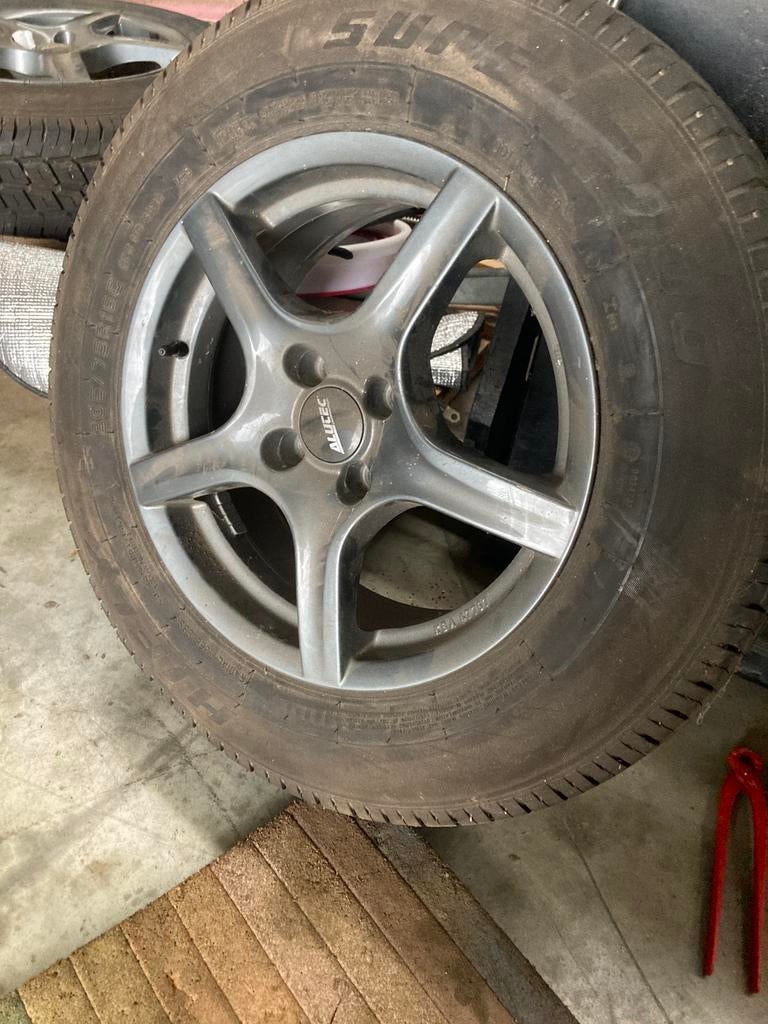 2 velgen met goede banden voor remork/caravan, Gebruikt, 16 inch, Banden en Velgen, 205 mm