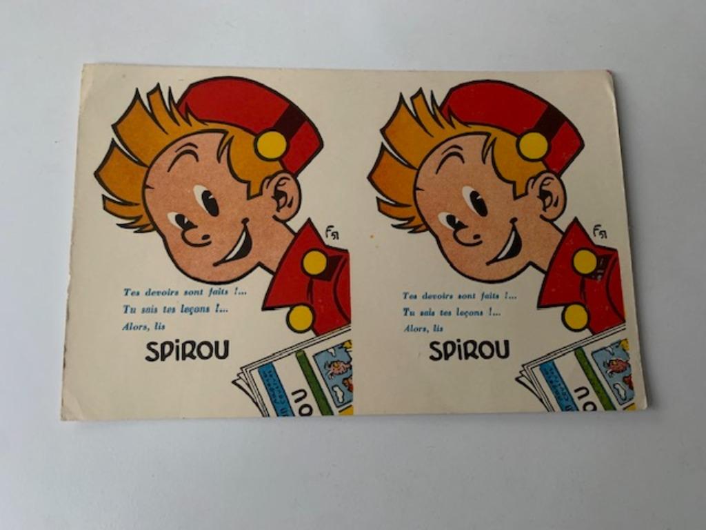 Robbedoes - Spirou - buvard, Enlèvement ou Envoi, Gaston ou Spirou, Utilisé, Image, Affiche ou Autocollant