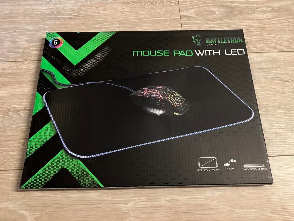 Battletron Gaming Muismat Led Nieuw, Enlèvement ou Envoi, Gaming tapis de souris, Neuf