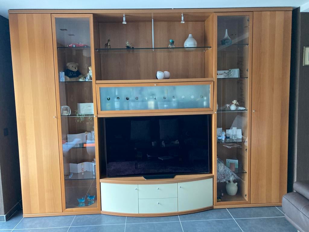 Wandmeubel + Hangmeubel, Huis en Inrichting, Ophalen, 300 cm of meer, Zo goed als nieuw, Met deur(en)